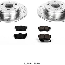 Power Stop K5399 Rear Brake Kit with Drilled/Slotted Brake Rotors and Z23 Evolution Ceramic Brake Pads
