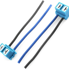 DGZZI 2PCS H7 Headlight Bulb Right Angle Ceramic Socket Plug Connector Adapter Wiring Harness