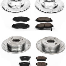 Power Stop K698 Front & Rear Brake Kit with Drilled/Slotted Brake Rotors and Z23 Evolution Ceramic Brake Pads