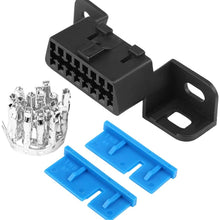 Aramox Female Connector Kit, OBD2 II 16Pin Female Connector OBDII Cable Car Auto Adapter Plug Shell Kit for GM, Buick, Cadillac J1962