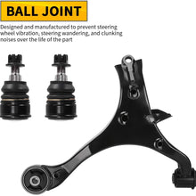 Front Lower Control Arm Compatible with 2001-2005 Acura EL and 2001-2005 Honda Civic Sedan & Coupe - w/Ball Joint, Tie Rod End and Stabilizer Link