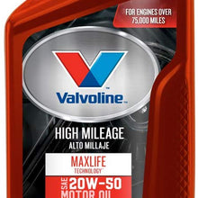 Valvoline VV161 MaxLife SAE 20W-50 High Mileage Motor Oil - 1 Quart Bottle (Case of 12)