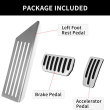 SUPAREE Model 3 Anti-Slip Foot Pedal Pads, Auto Aluminum Pedal Covers, Accelerator & Brake & Foot Rest Foot Pedal Pads+for Tesla Model 3 (A Set of 3)