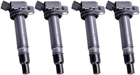 Set of 4 Ignition Coils for 2005-2015 Toyota Camry Tacoma Matrix Scion xB Hiace Corolla Solara 2.4L 2.7L L4 90919-A2001 90919A2001 90919-02248 9091902248 UF495 90919-A2006 90919A2006