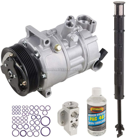 AC Compressor & A/C Kit For Volkswagen VW Passat & CC - Includes Drier Filter, Expansion Valve, PAG Oil & O-Rings - BuyAutoParts 60-80382RK New