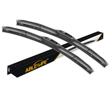 ABLEWIPE Hybrid Windshield Wiper Blades 24" + 19" U J Hook Model 18O13B-1 (Set of 2)