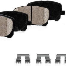 CPK11314 REAR Performance Grade Quiet Low Dust [4] Ceramic Brake Pads + Dual Layer Rubber Shims + Hardware