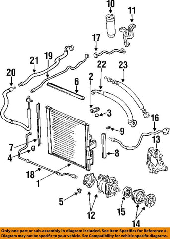 Genuine Honda 80331-SR1-A11 Condenser Pipe