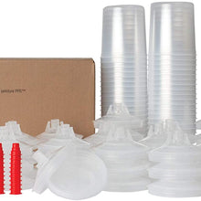 3M PPS Paint Spray Gun Cup Lids and Liners Kit, 16000, Standard, 22 Ounces, 200-micron Filter, Use with Paint Gun for Cars, Furniture, Home and More, 50 Disposable Lids and Liners, 20 Sealing Plugs