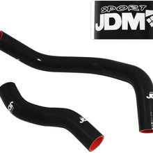 For Nissan 240SX S13 S14 S15 SR20DET SR20 JDM 3 Ply Nylon Silicone Radiator Coolant Hose Pipe Kit Black