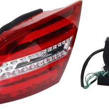 Tail Light Assembly Compatible with 2012-2013 Mercedes Benz C250, C300, C350 and C63 AMG Clear & Red Lens Set of 2 Driver and Passenger Side