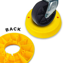 Zento Deals Trailer Tongue Jack Wheel Dock Durable Trailer Wheel Stopper, Highly Visible Yellow Jack Caster Chock Premium Quality