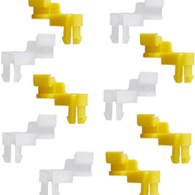 HERCOO Tailgate Handle Door Lock Rod Clips Left Right Driver Passenger Side Yellow White 5mm Rod Size for 69293-12030 69293-12040 Compatible with Toyota Tundra Camry Celica Corolla Echo Highlander