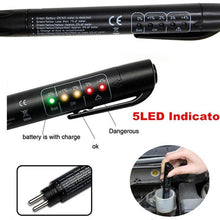 Volwco Universal Brake Fluid Tester Pen-Precision Car Brake Fluid Tester with 5 LED Indicator,Car Vehicle Auto Automotive Testing Tool for DOT3 DOT4 Brake Fluid