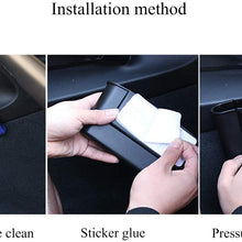 TRENDBOX 1 Pair Car Seat Slit Side Gaps Fills Pocket Catch Catcher Storage Organizer Box Bag Phone Holder with Non-Slip Stickers Universal for Tidying - Black