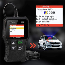 LAUNCH OBD2 Scanner CR319 Code Reader,Universal Automotive Engine Light Check Scan Tool Checks O2 Sensor and EVAP Systems with Full OBD II Functions for DIYers, Supports Mode6 with DTC Lookup