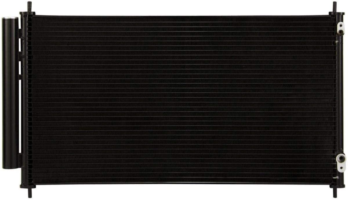 VioletLisa All Aluminum Air Condition Condenser 1 Row Compatible with 2009-2014 TL Without Oil Cooler