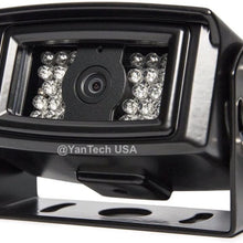 HQ CCD High Resolution 700TVL Surface Mount Rear View Backup Camera with 120 Degree Wide Angle View, Night Vision 28 IR LEDs, Reverse Image, Heavy Duty with 4-Pin Connector. by YanTech USA