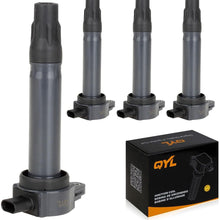 QYL Pack of 4Pcs Ignition Coils Replacement for Dodge Avenger Caliber Journey/Jeep Compass Patriot #UF557 5C1644 4606824AB CUF557