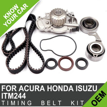 Scitoo Timing Belt Water Pump Gasket Tensioner Kits Fits for 1994-2002 Isuzu Oasis Acura CL Honda Accord Odyssey F22B1 F23A1 F23A4 F23A5 F23A7 2.2L 2.3L L4 SOHC