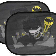 Side Car Window Sun Shade - 17"x13" Cling Sunshade for Glare and UV Ray Protection for You and Your Child - Baby Side Window Car Sun Shades - Licensed DC Comics Chibi Batman