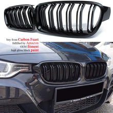 Front Grille, Kidney Grill Replacement for BMW 3 Series F30 F31 (ABS, Gloss Black)