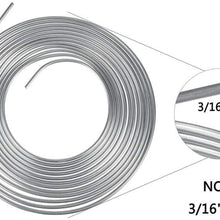 Yuanyuan Zinc Steel Brake Line 25 Foot Tubing Kit 1/4 OD Coil Roll & 15Pcs Tube Fittings (Color : Silver)
