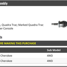 Front Left Driver Side CV Axle Assembly - Compatible with 1999-2004 Jeep Grand Cherokee 4WD