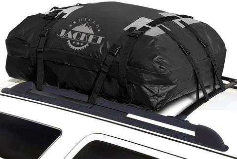 SHIELD JACKET Waterproof Roof Top Cargo Luggage Travel Bag (15 Cubic Feet) - Roof Top Cargo Carrier for Cars, Vans and SUVs - Great for Travel or Off-Roading - Double Vinyl Construction, Easy to Use
