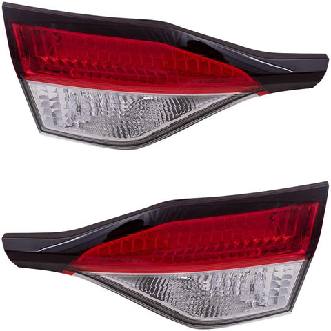 Replacement Driver and Passenger Set Tail Lights Red and Clear Lid Mounted Lens Compatible with 2020 Corolla Sedan Japan 2020 Corolla Hybrid