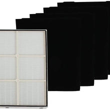 LifeSupplyUSA Replacement Filters Compatible with Whirlpool 1183054K (1183054), 2 HEPA Filters and 8 Carbon Filters 8171434K 8171434 Whispure Air Purifier Models AP350 AP450 AP510 AP45030HO, 2 Sets
