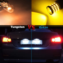 Yorkim Ultra Bright T20 7440 7443 W21W Led Bulb Amber for Backup Reverse Light, Break Light, Tail Light, Turn Signal Light Pack of 2 - Amber