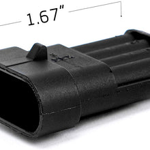 LanHong 3 Pin Way 16 AWG Car Waterproof Electrical Connector Plug with Wire AWG Marine Pack of 5