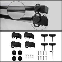 Cross Bar Compatible With 2011-2016 Jeep Compass, Factory Style Roof Rack Crossbar Black ABS Aluminum by IKON MOTORSPORTS, 2012 2013 2014 2015