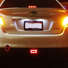 iJDMTOY Smoked Lens 3-in-1 Full LED Rear Fog Light Kit Compatible with Subaru Impreza WRX/STI or Crosstrek, Function as Tail/Brake Lamp, Backup Reverse Light (Includes Wire Harness & Mounting Bracket