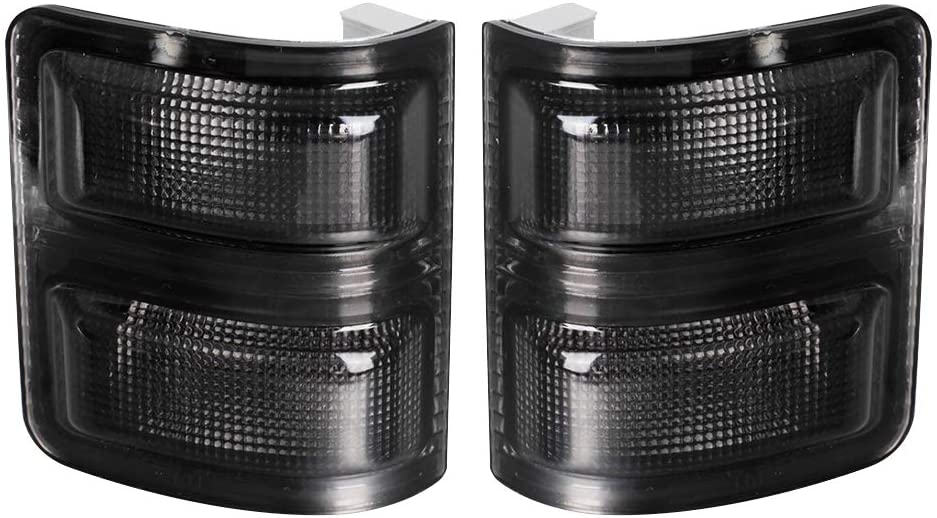 HERCOO Smoke Side Mirror Marker Lights Lens Compatible with 2008-2016 Ford F250 F350 F450 Super Duty Turn Signal Aftermarket Replacement, Qty: 2