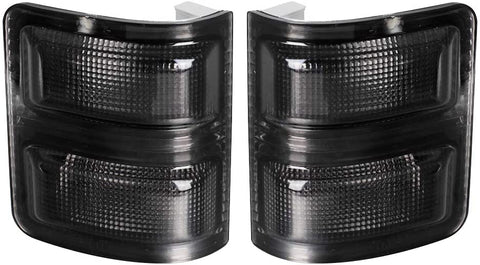 HERCOO Smoke Side Mirror Marker Lights Lens Compatible with 2008-2016 Ford F250 F350 F450 Super Duty Turn Signal Aftermarket Replacement, Qty: 2