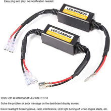 D-Simpleapparel- 1Pair H1/H3 Canbus Led Headlight Decoder Device Anti-Flicker Resistors Error Canceler Decoder Kit For Led Headlight Light New