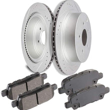 Rear Drilled Slotted Brake Disc Rotors Ceramic Pads ZENITHIKE fit for I-nfiniti FX35/FX37/FX45/JX35/M35h/M37/M56/Q50/Q60/Q70/Q70L/QX60/QX70,for Nissan Murano/Pathfinder/Quest
