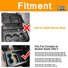 Center Console Tray Organizer for GMC Sierra Yukon Chevy/Chevrolet Silverado Tahoe Suburban 2015-2018 -GM Vehicles Accessories Replaces 22817343 (Full Console w/Bucket Seats ONLY)