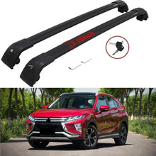 SAREMAS Black roof Cargo Rack for Mitsubishi Eclipse Cross 2018-2021 Roof Rack Cross Bars Rail Luggage Carrier Lockable 2