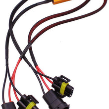 HUIQIAODS H11 H8 H9 880 881 Wire Harness Kit 50W 6Ohm LED Load Resistor Fix Hyper Flashing Blinking Canbus Error Warning Canceller Fit Upgrading LED Headlight Fog DRL Light 2Pcs