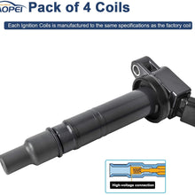 Ignition Coil Pack Set of 4 Replacement for Toyota Corolla Celica GT Matrix Mitsubishi Pontiac Vibe Lancer Coils Replaces 9091902239 C1249 UF247-L4 1.8L