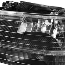 4 Pieces Combo For 99-02 Sivlerado 2000-2006 Suburban Tahoe Black Headlights Front Lamps + Bumper Signal Lights Pair