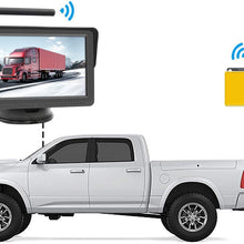 B-Qtech Digital Wireless Backup Camera, 5'' LCD Monitor and IP68 Waterproof Wireless Rear View Camera for Truck, Cars,Trailer