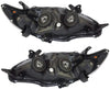 Pair Set Headlights Headlamps w/Chrome Housing Units Replacement for Toyota Corolla 81170-12F10 81130-12F10