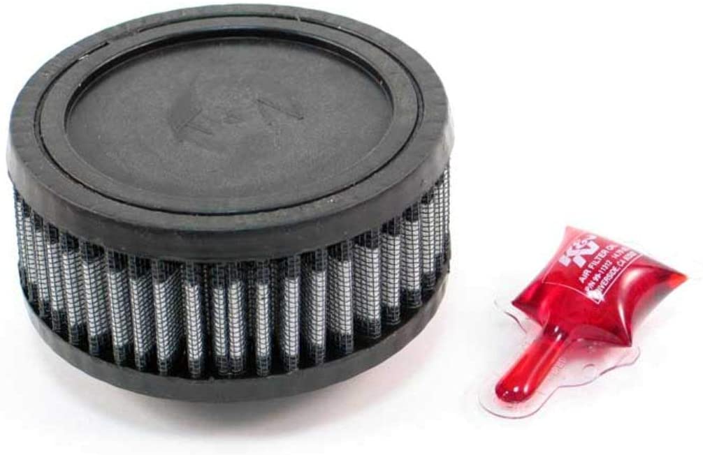 K&N Universal Clamp-On Filter: High Performance, Premium, Washable, Replacement Engine Filter: Flange Diameter: 1.75 In, Filter Height: 2 In, Flange Length: 0.625 In, Shape: Round, RU-0370