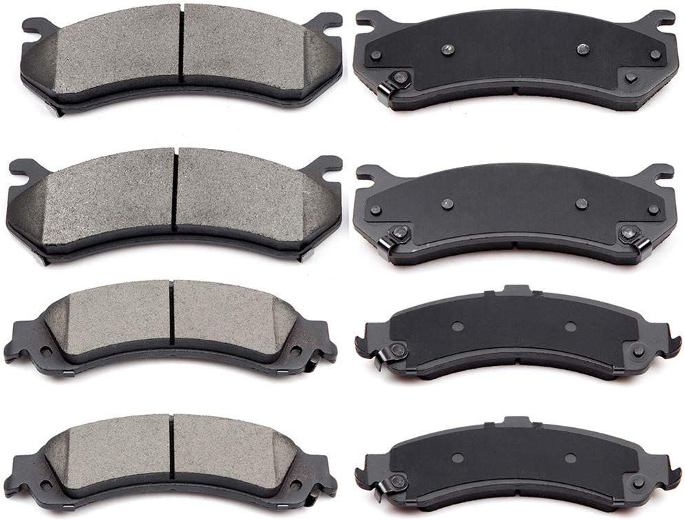 Ceramic Discs Brake Pads, SCITOO Front Rear Brake Pads fit for Cadillac Escalade EXT/ESV Chevy Avalanche/Silverado/Suburban 1500 GMC Sierra 1500/Sierra 1500 Classic/Yukon/Yukon XL 1500