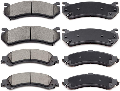 Ceramic Discs Brake Pads, SCITOO Front Rear Brake Pads fit for Cadillac Escalade EXT/ESV Chevy Avalanche/Silverado/Suburban 1500 GMC Sierra 1500/Sierra 1500 Classic/Yukon/Yukon XL 1500
