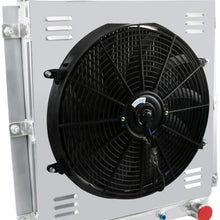 CoolingSky 3 Row All Aluminum Radiator +16 Inches Fan +Shroud &Thermostat Relay Kit for Chevy Trucks Pickup 1947-1954